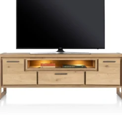 Nystead, lowboard 170 cm. - 2-deuren + 1-lade + 1-niche (+ LED)