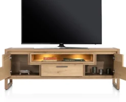 Nystead, lowboard 170 cm. - 2-deuren + 1-lade + 1-niche (+ LED)