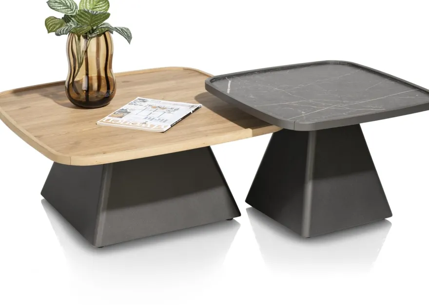 Oskar, salontafel 60 x 60 cm - HPL - Onyx