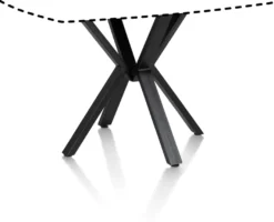 Palace, bartafel 180 x 110 cm - centrale poot (hoogte: 92 cm) - Antraciet