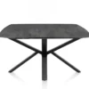 Palace, eetkamertafel rond 150 x 120 cm - centrale poot - Antraciet