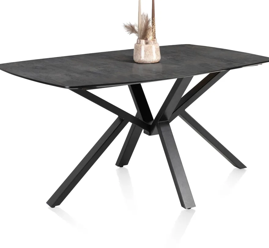 Palace, eetkamertafel 210 x 110 cm - centrale poot - Antraciet