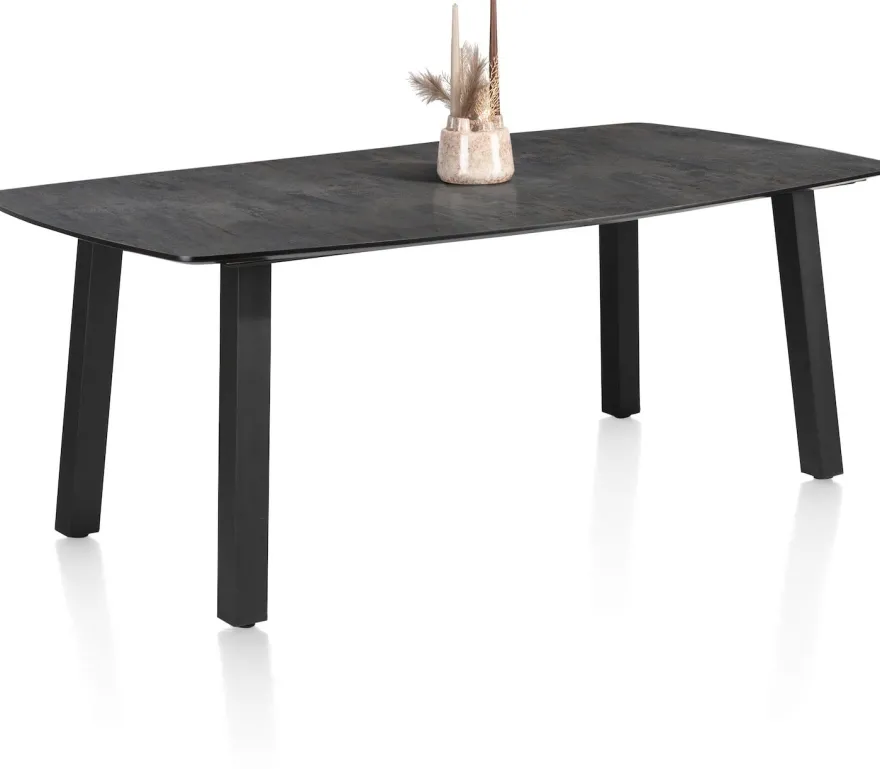 Palace, eetkamertafel 240 x 115 cm - 4-poten - Antraciet