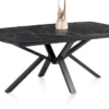 Palace, uitschuiftafel 190 (+ 60) x 110 cm - centrale poot - Onyx