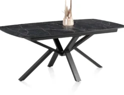 Palace, uitschuiftafel 190 (+ 60) x 110 cm - centrale poot - Onyx