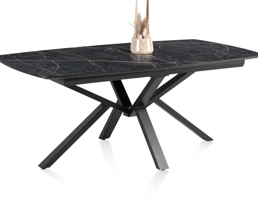 Palace, uitschuiftafel 190 (+ 60) x 110 cm - centrale poot - Onyx