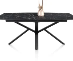Palace, uitschuiftafel 190 (+ 60) x 110 cm - centrale poot - Onyx