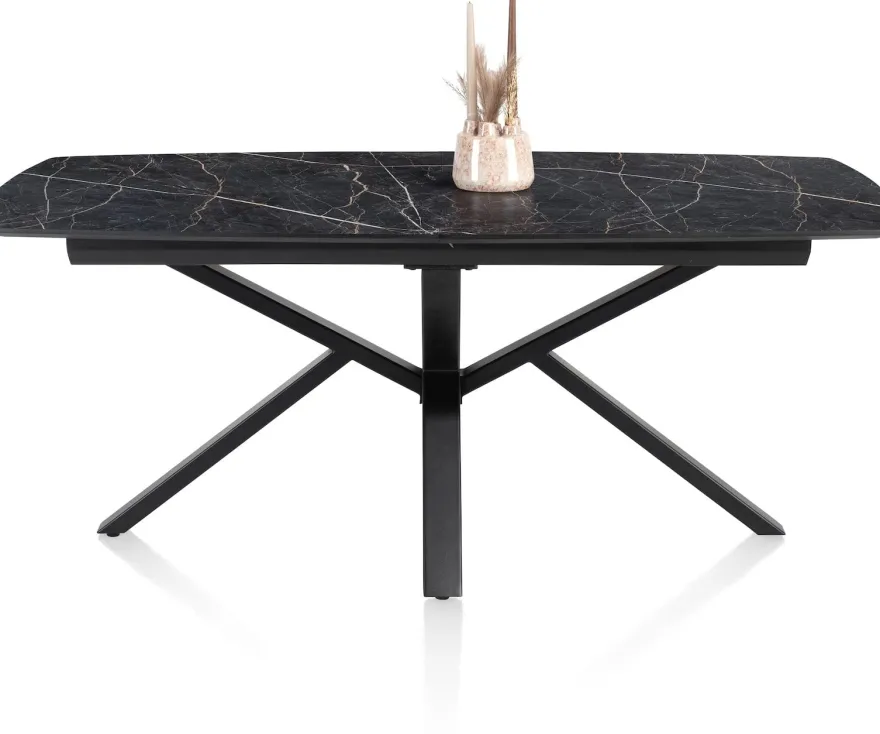 Palace, uitschuiftafel 190 (+ 60) x 110 cm - centrale poot - Onyx