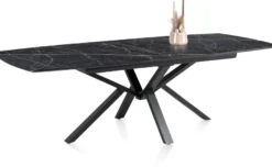 Palace, uitschuiftafel 190 (+ 60) x 110 cm - centrale poot - Onyx