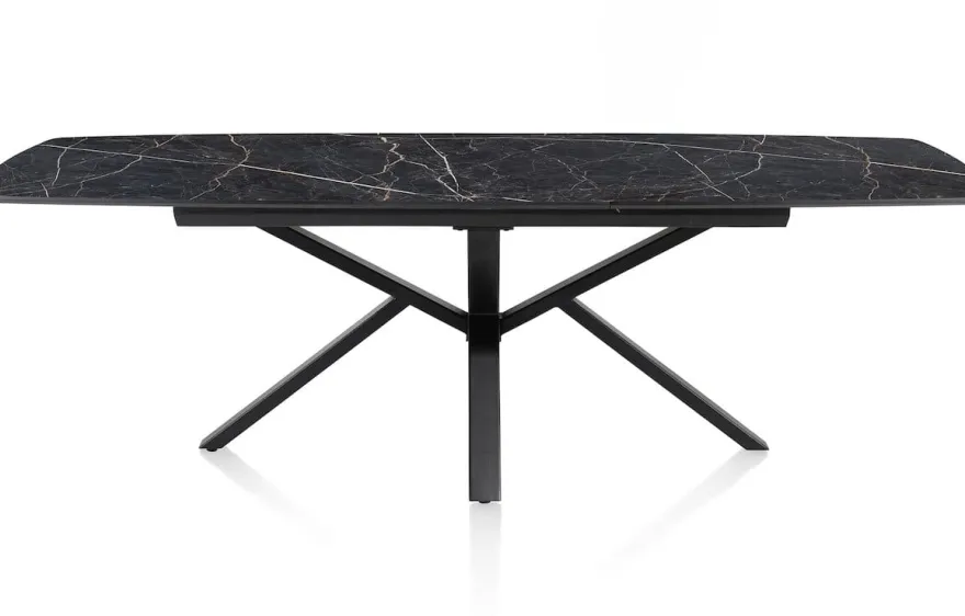 Palace, uitschuiftafel 190 (+ 60) x 110 cm - centrale poot - Onyx