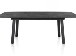 Palace, uitschuiftafel 160 (+ 50) x 110 cm - 4-poten - Antraciet