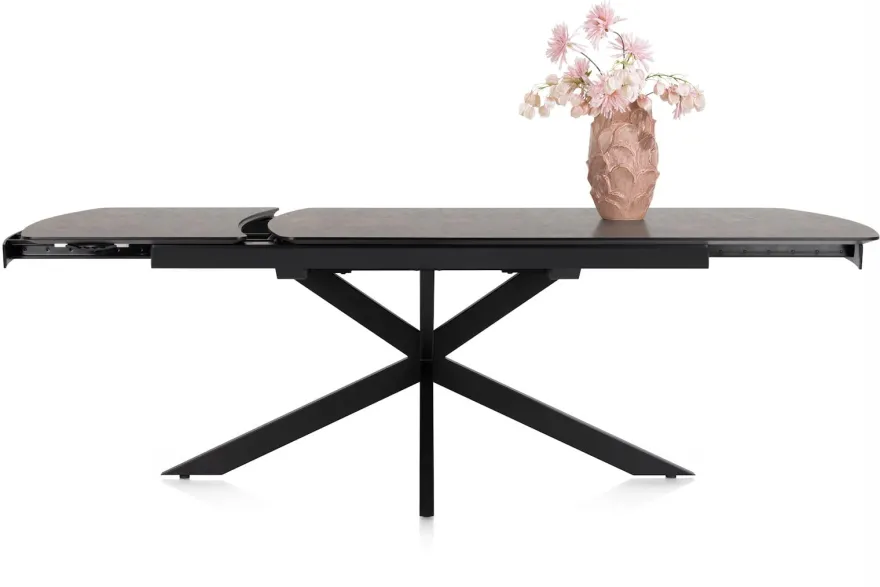 Pavalon, uitschuiftafel 170 (+ 60) x 100 cm - Antraciet