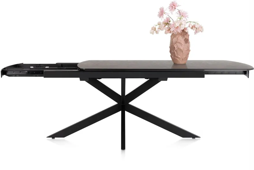 Pavalon, uitschuiftafel 170 (+ 60) x 100 cm - Antraciet