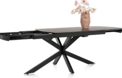 Pavalon, uitschuiftafel 170 (+ 60) x 100 cm - Antraciet