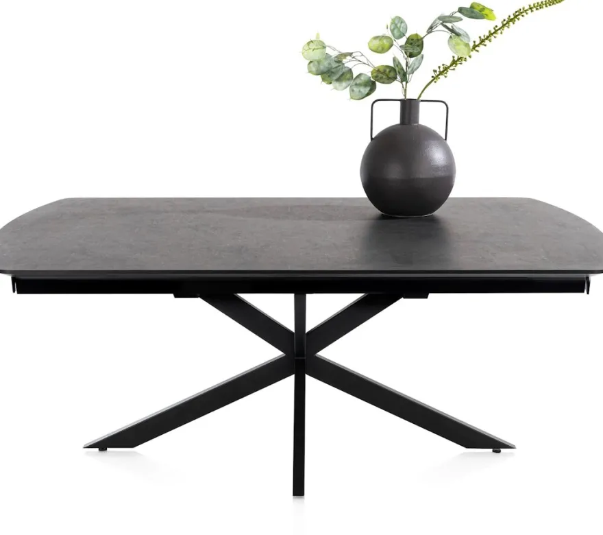 Pavalon, uitschuiftafel 200 (+ 78) x 100 cm - Antraciet