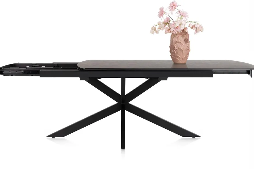 Pavalon, uitschuiftafel 200 (+ 78) x 100 cm - Antraciet
