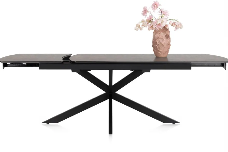 Pavalon, uitschuiftafel 200 (+ 78) x 100 cm - Antraciet