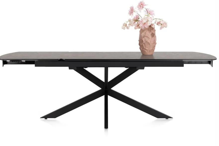 Pavalon, uitschuiftafel 200 (+ 78) x 100 cm - Antraciet