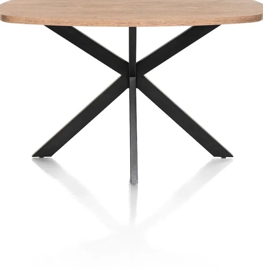 Pavarotti, bartafel 150 x 120 cm (hoogte: 92 cm) - x-poot centraal - metaal - centrale poot metaal