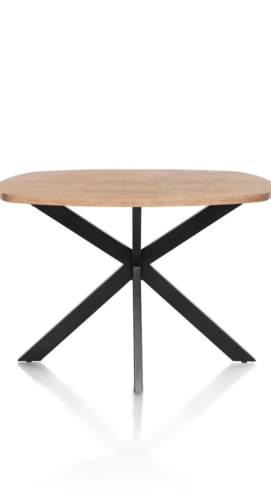 Pavarotti, bartafel 130 x 110 cm (hoogte: 92 cm) - x-poot centraal - metaal - centrale poot metaal