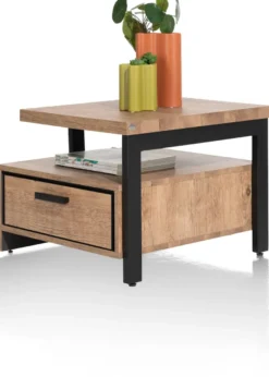 Pavarotti, bijzettafel 60 x 60 cm + 1-lade t&t + 1-niche