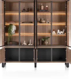Pavarotti, buffet 210 cm - 4-deuren + 4-glasdeuren (+ LED)