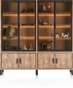 Pavarotti, buffet 210 cm - 4-deuren + 4-glasdeuren (+ LED)