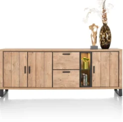 Pavarotti, dressoir 230 cm - 3-deuren + 2-laden + 2-niches (+ LED)