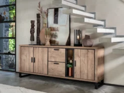 Pavarotti, dressoir 230 cm - 3-deuren + 2-laden + 2-niches (+ LED)