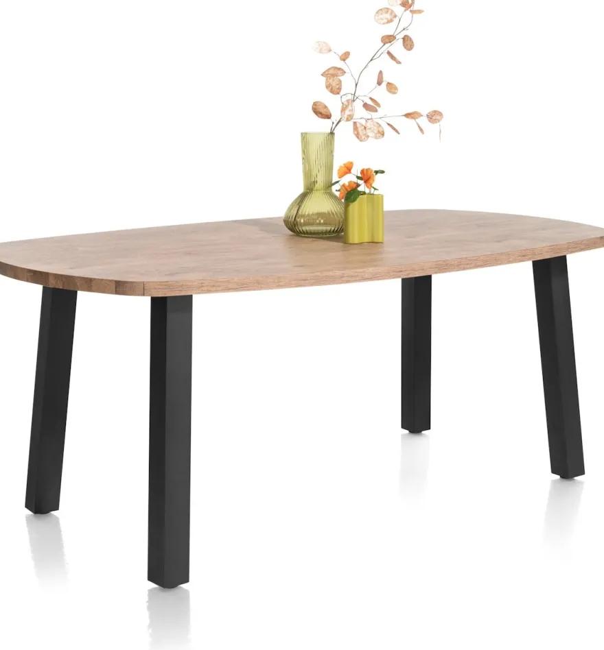 Pavarotti, eetkamertafel 180 x 108 cm - 4-poot - metaal - tafelpoten (4) metaal