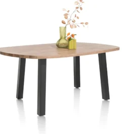 Pavarotti, eetkamertafel 150 x 120 cm - ovaal - 4-poot - metaal - tafelpoten (4) metaal