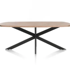 Pavarotti, eetkamertafel 210 x 108 cm - x-poot centraal - metaal - centrale poot metaal