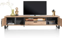 Pavarotti, lowboard 240 cm - 3-deuren + 1-lade + 1-niche (+ LED)
