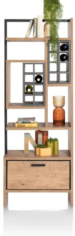 Pavarotti, roomdivider 70 cm - 1-lade t&t + 7-niches + 16-wijnvakken