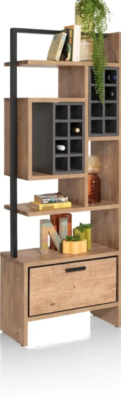 Pavarotti, roomdivider 70 cm - 1-lade t&t + 7-niches + 16-wijnvakken