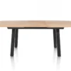 Pavarotti, uitschuiftafel 160 (+ 50) x 110 cm - 4-poot - metaal - tafelpoten (4) metaal