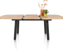 Pavarotti, uitschuiftafel 160 (+ 50) x 110 cm - 4-poot - metaal - tafelpoten (4) metaal
