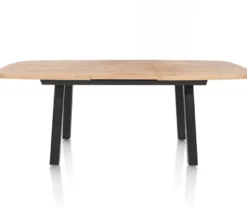 Pavarotti, uitschuiftafel 190 (+ 60) x 110 cm - 4-poot - metaal