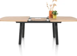 Pavarotti, uitschuiftafel 190 (+ 60) x 110 cm - 4-poot - metaal - tafelpoten (4) metaal