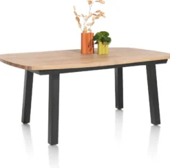 Pavarotti, uitschuiftafel 190 (+ 60) x 110 cm - 4-poot - metaal - tafelpoten (4) metaal