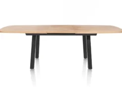 Pavarotti, uitschuiftafel 190 (+ 60) x 110 cm - 4-poot - metaal - tafelpoten (4) metaal