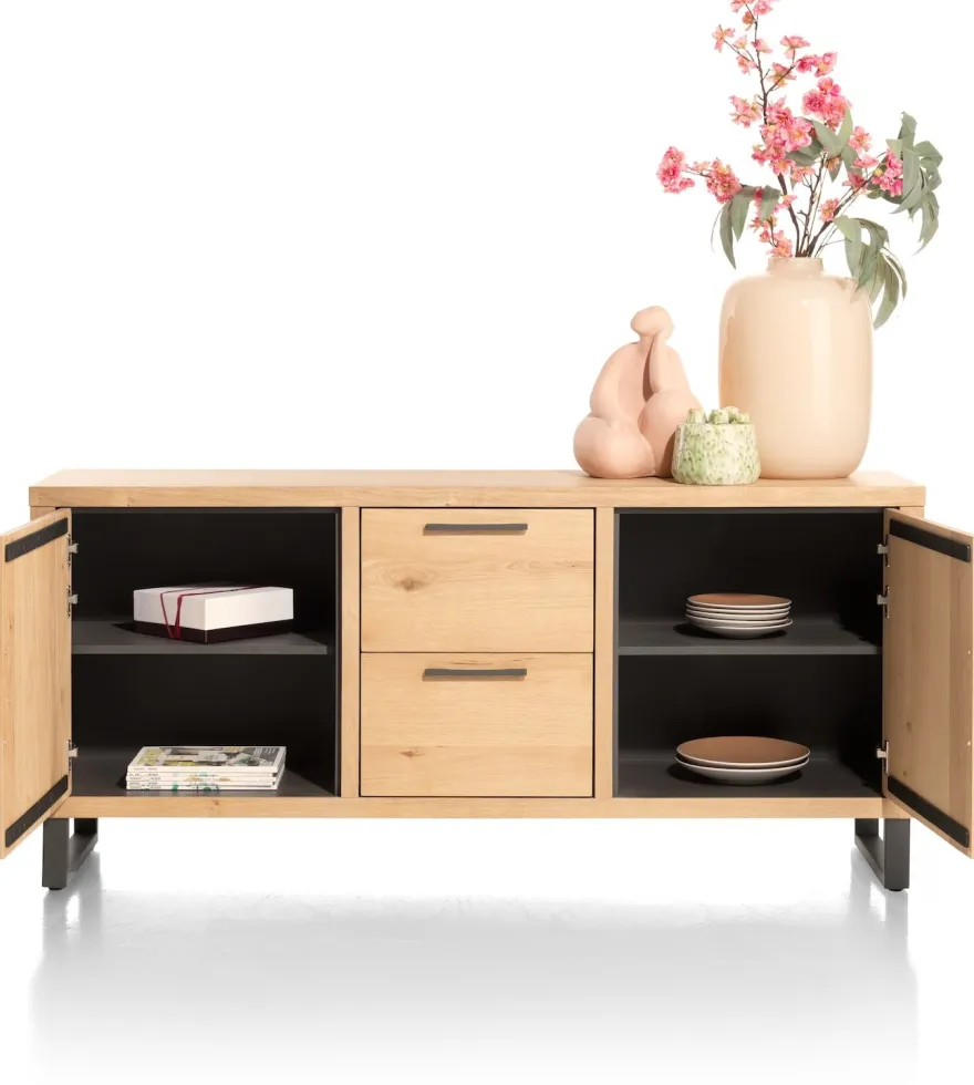 Pavie, dressoir 175 cm - 2-deuren + 2-laden - natural
