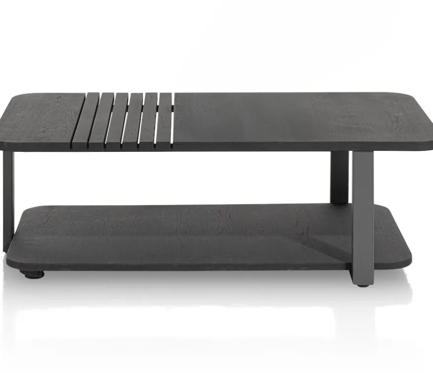 Pavie, salontafel 110 x 60 cm + 1-niche (knock-down) - castle black