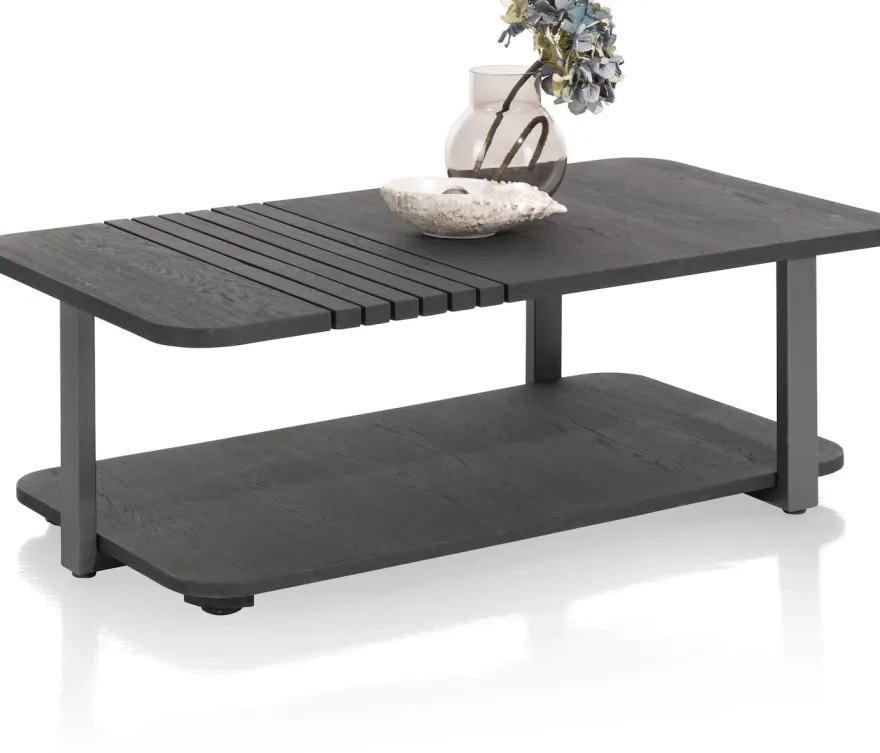 Pavie, salontafel 110 x 60 cm + 1-niche (knock-down) - castle black