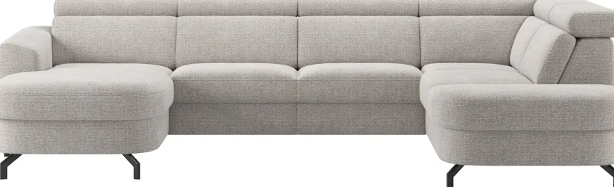 Pertina, longchair links - 2,5 zits zonder arm - ottomane big rechts