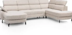 Pertina, longchair links - 2,5 zits zonder arm - ottomane big rechts