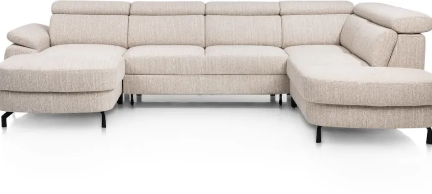 Pertina, longchair links - 2,5 zits zonder arm - ottomane big rechts