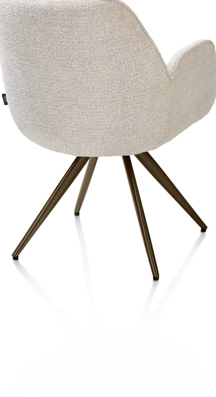 Pippa, Armstoel + pocket - 180 graden draaibaar - steelbrown frame - knock down - sevilla