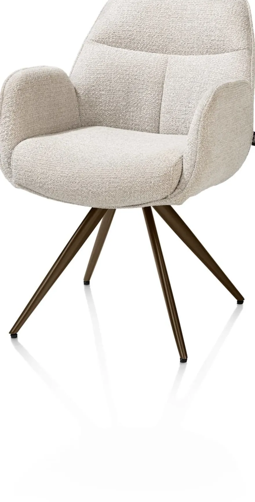 Pippa, Armstoel + pocket - 180 graden draaibaar - steelbrown frame - knock down - sevilla