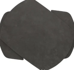 Preston, uitschuiftafel 120 (+ 2 x 30) x 90 cm - centrale poot - keramiek op glas - Antraciet